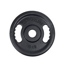 Диск чавунний олімпійський inSPORTline Castblack OL 10 кг