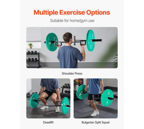 Гриф для штанги VEVOR 5 см, 360 кг, чорний