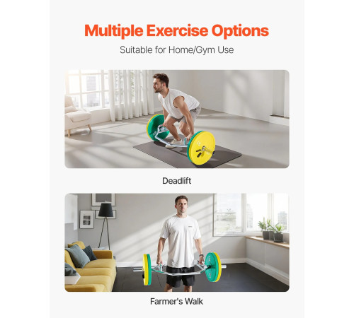 Гриф для штанги VEVOR 5,5 см, 360 кг, сірий