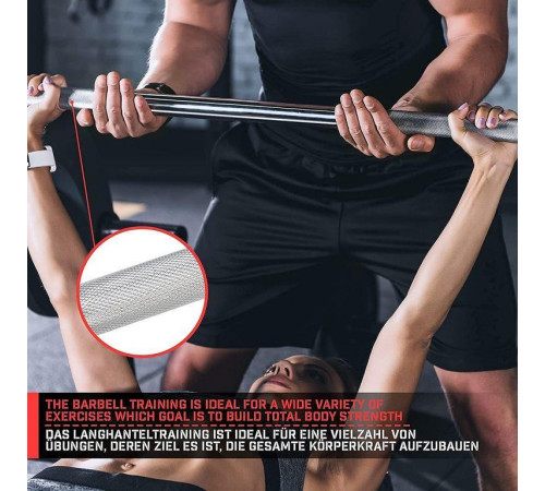 Гриф для гантелей хромований 120 см + зірчаста Physionics Гриф для гантелей хромований 120 см + зірчаста Physionics