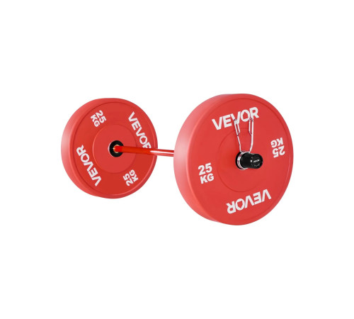 Гриф гантельний VEVOR 120 см, червоний