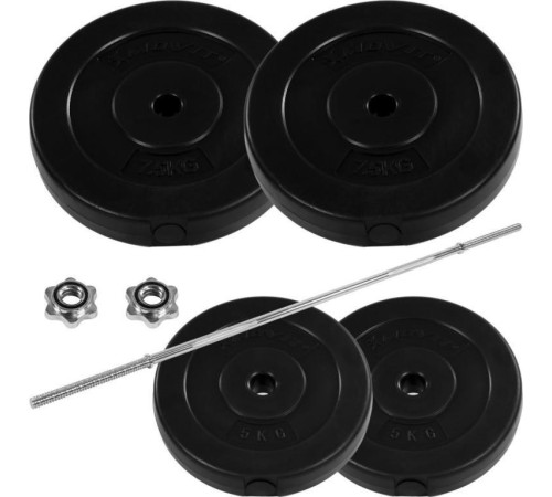 Гриф прямий Movit Professional + набір дисків30 кг