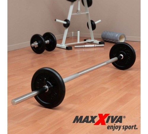 Гантельний гриф MAXXIVA з пружинним фіксатором, 160 см Гантельний гриф MAXXIVA з пружинним фіксатором, 160 см