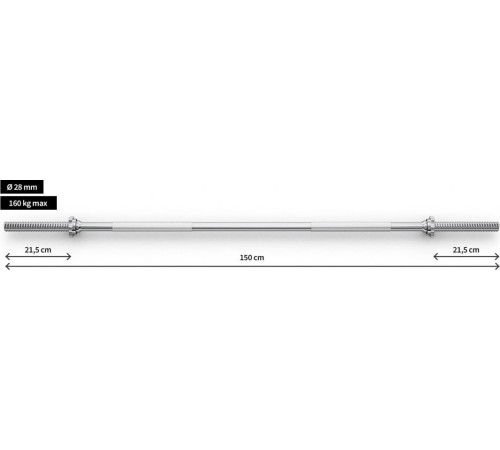 Гриф прямий Zipro 150 см 28 мм Гриф прямий Zipro 150 см 28 мм