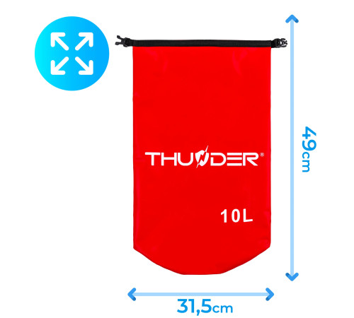 Гермомішок THUNDER 10 л червоний Гермомішок THUNDER 10 л червоний