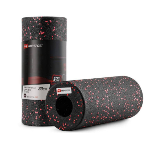 Роллер масажер гладкий Hop-Sport EPP 33 см HS-P033YG чорно-червоний Роллер масажер гладкий Hop-Sport EPP 33 см HS-P033YG чорно-червоний