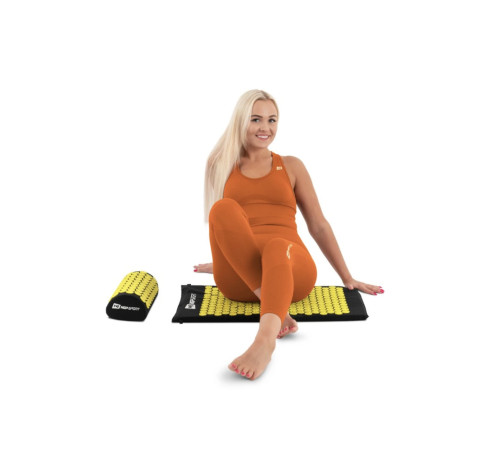 Подушка для акупунктури Hop-Sport HS-C037AP, чорно-жовта Подушка для акупунктури Hop-Sport HS-C037AP, чорно-жовта