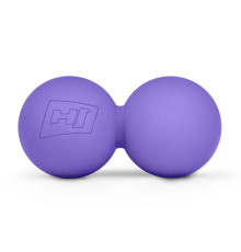 Силіконовий масажний подвійний м'яч 63 мм Hop-Sport HS-S063DMB фіолетовий