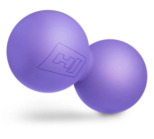 Силіконовий масажний подвійний м'яч 63 мм Hop-Sport HS-S063DMB фіолетовий
