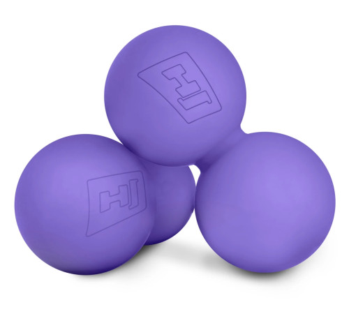 Силіконовий масажний подвійний м'яч 63 мм Hop-Sport HS-S063DMB фіолетовий