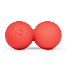 Силіконовий масажний подвійний м'яч 63 мм Hop-Sport HS-S063DMB червоний