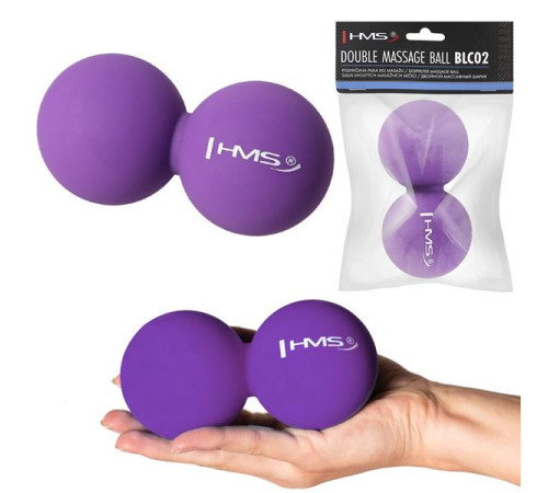 Масажний м'яч HMS BLC02 фіолетовий (подвійний)