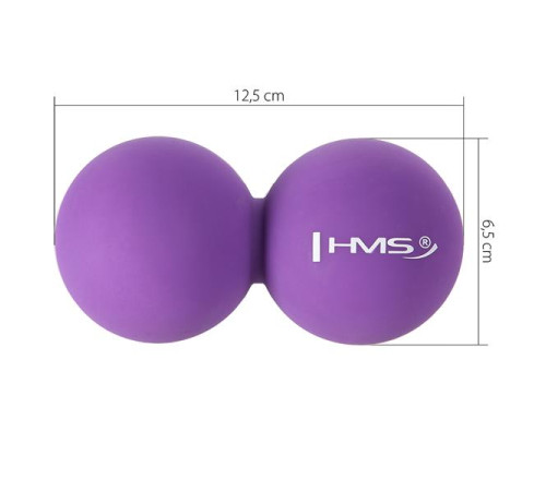 Масажний м'яч HMS BLC02 фіолетовий (подвійний)