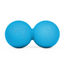Силіконовий масажний подвійний м'яч 63 мм Hop-Sport HS-S063DMB блакитний