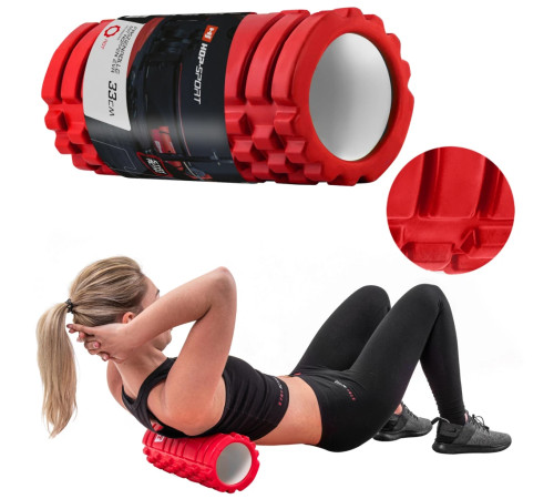 Роллер масажер Hop-Sport EVA 33 см HS-A033YG червоний Роллер масажер Hop-Sport EVA 33 см HS-A033YG червоний