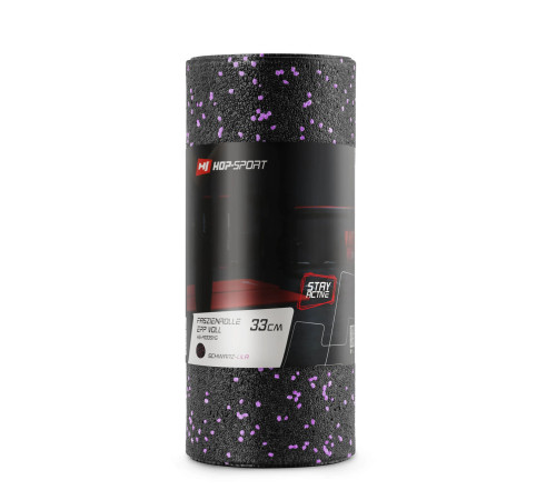 Роллер масажер гладкий заповнений Hop-Sport HS-P033SYG EPP 33 см чорно-фіолетовий Роллер масажер гладкий заповнений Hop-Sport HS-P033SYG EPP 33 см чорно-фіолетовий