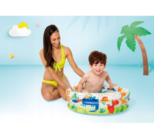 Басейн надувний дитячий Динозаври Intex 57106 61x22 см