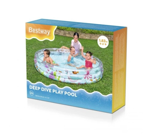 Басейн надувний дитячий Морський світ Bestway 51005-jellyfish 183x33 см