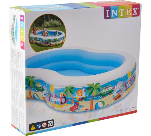 Басейн надувний дитячий Paradise Lagoon Intex 56490 262x160х46 см