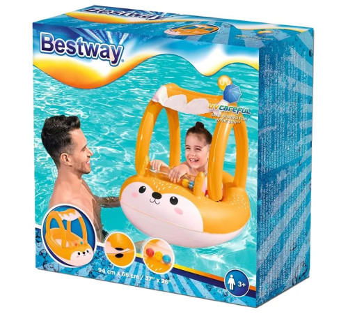 Пліт надувний з навісом Bestway 34168 Лисичка, 94 х 66 см