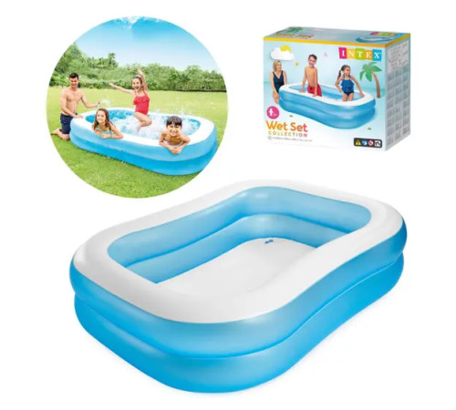Басейн надувний дитячий SWIM CENTER Intex 57180 203x152x48 см