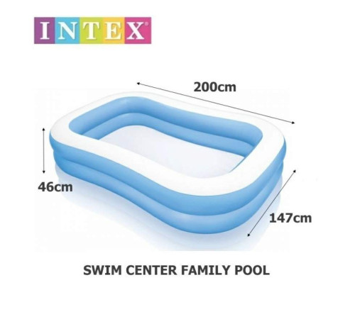 Басейн надувний дитячий SWIM CENTER Intex 57180 203x152x48 см