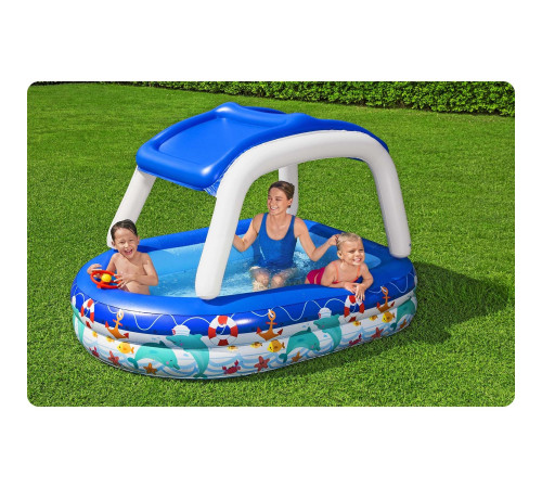 Басейн надувний дитячий Bestway 54370 213x155x132 см