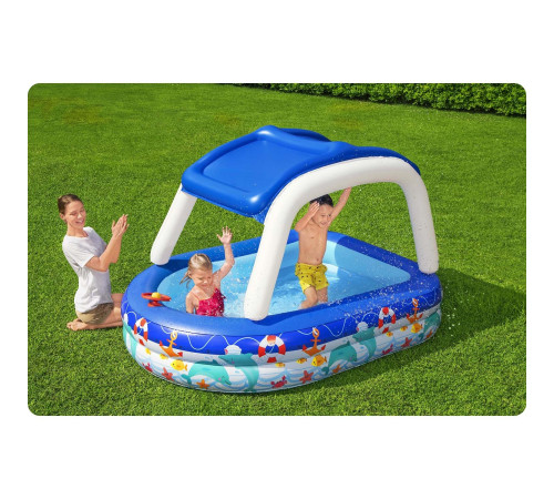 Басейн надувний дитячий Bestway 54370 213x155x132 см