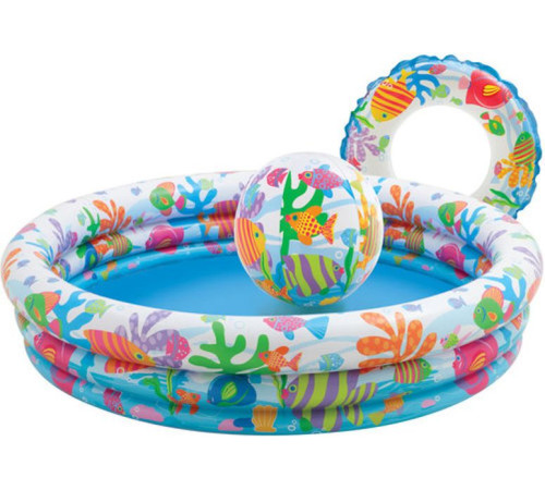 Басейн надувний дитячий Water World Intex 59469 132х28 см Басейн надувний дитячий Water World Intex 59469 132х28 см