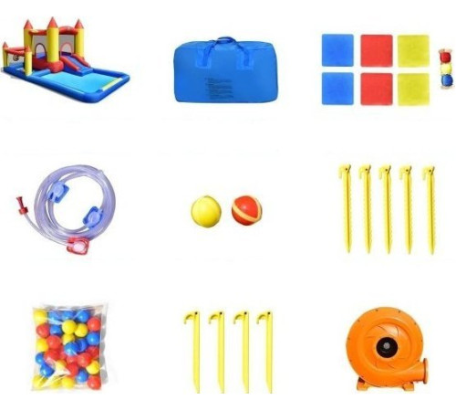 Надувний ігровий майданчик Замок Costway 400x280x195 см