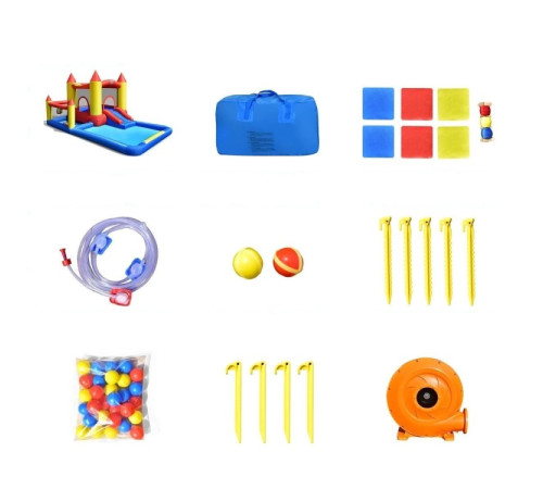 Надувний ігровий майданчик Замок Costway 400x280x195 см