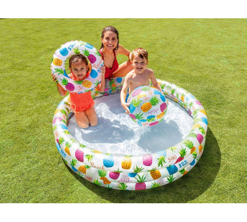 Басейн надувний дитячий Fish inflatable INTEX 59469 132х28 см