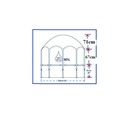 Басейн каркасний дитячий Steel Pro Frame Pool Bestway 56432 244x51 см Басейн каркасний дитячий Steel Pro Frame Pool Bestway 56432 244x51 см