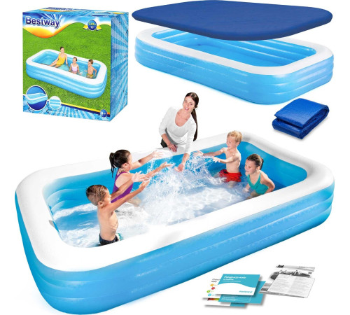 Басейн надувний дитячий Bestway 54009 305x183 см 3в1