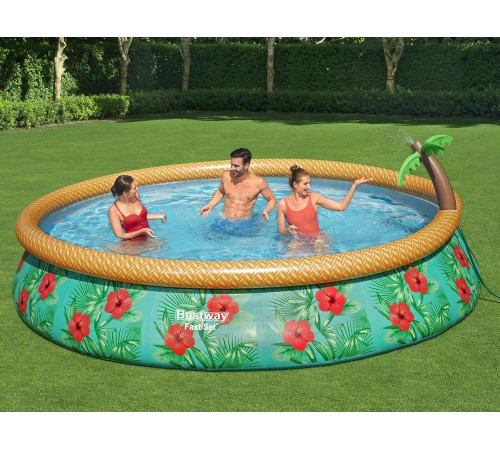 Басейн надувний дитячий Tropical Bestway 57416 457x84 см 15FT Басейн надувний дитячий Tropical Bestway 57416 457x84 см 15FT