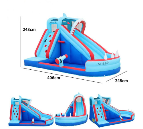 Ігровий майданчик надувний AirMyFun Shark 83046