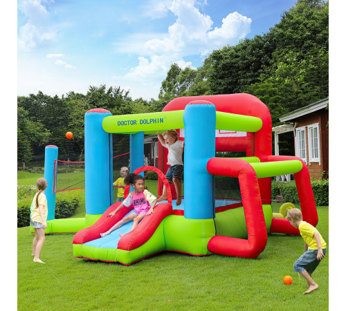 Ігровий майданчик надувний Doctor Dolphin Tennis & Soccer 72013 460 х 290 х 210 см - різнокольоровий