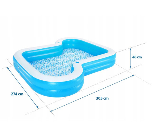 Басейн надувний дитячий Bestway 54321 305x274 x 46 см