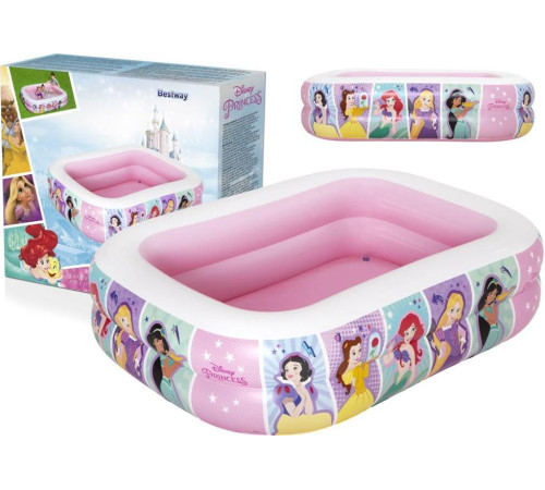 Басейн надувний дитячий Disney Princesses Bestway 91056 200x146x48 см