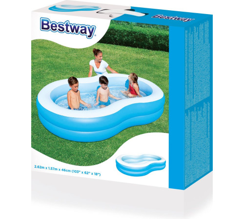 Басейн надувний дитячий Лагуна Bestway 54117 262x157x46 см Басейн надувний дитячий Лагуна Bestway 54117 262x157x46 см