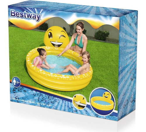 Басейн надувний дитячий Смайлик Bestway 53081 165x144х69 см Басейн надувний дитячий Смайлик Bestway 53081 165x144х69 см