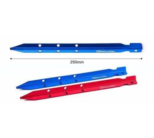 Набір кілочків V-подібних Naturehike NH15A009-I 25 см 4 шт, синій