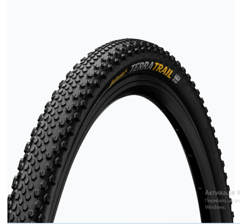 Шина велосипедна 28 x 1,50 CONTINENTAL Terra Trail PT 700x40C TR 460г - чорна Шина велосипедна 28 x 1,50 CONTINENTAL Terra Trail PT 700x40C TR 460г - чорна