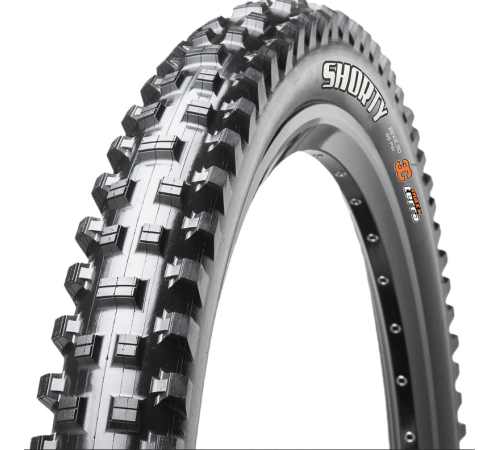 Шина велосипедна 27.5 X 2.50 MAXXIS SHORTY WT 2x60TPI 3C TR DH - чорна Шина велосипедна 27.5 X 2.50 MAXXIS SHORTY WT 2x60TPI 3C TR DH - чорна
