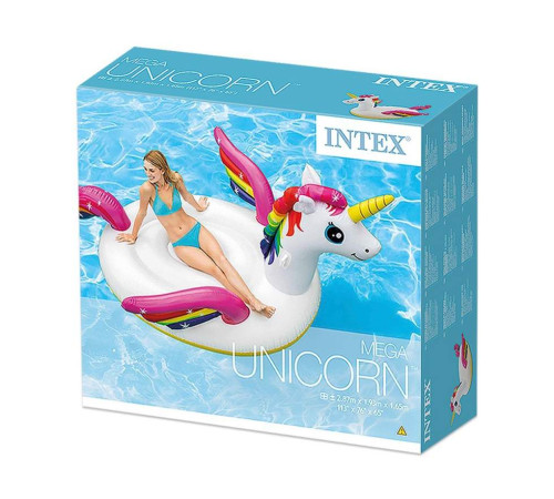 Пліт надувний для басену Intex 57291 Єдиноріг, 251 x 163 x 145 см