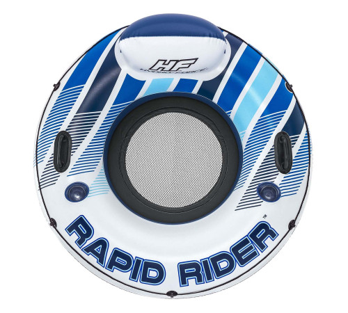 Коло надувне зі спинкою Bestway Rapid Rider 43116 синьо-біле, 132 см