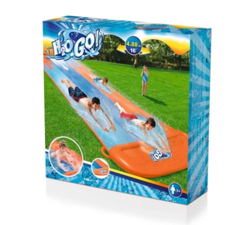 Гірка водна потрійна BESTWAY H2Ogo, 488 см Гірка водна потрійна BESTWAY H2Ogo, 488 см