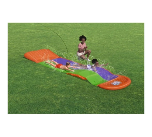Гірка водна подвійна BESTWAY SplashCoaster, 488 см Гірка водна подвійна BESTWAY SplashCoaster, 488 см