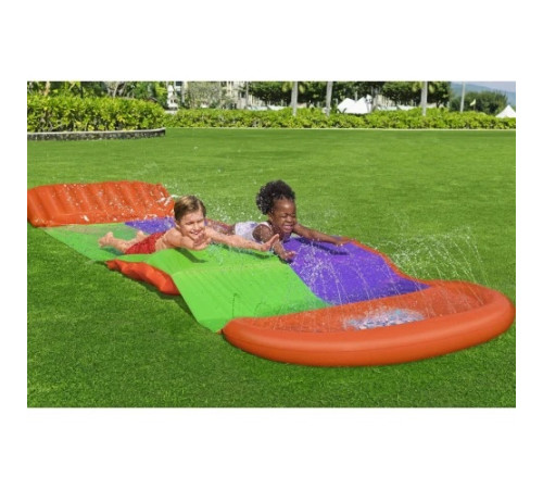 Гірка водна подвійна BESTWAY SplashCoaster, 488 см Гірка водна подвійна BESTWAY SplashCoaster, 488 см