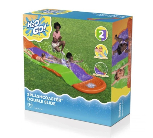 Гірка водна подвійна BESTWAY SplashCoaster, 488 см Гірка водна подвійна BESTWAY SplashCoaster, 488 см